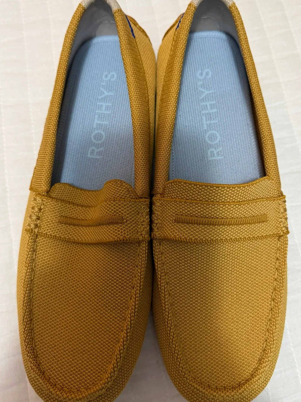 New Rothy's the Driver Slip-On Loafers Mustard Size 9